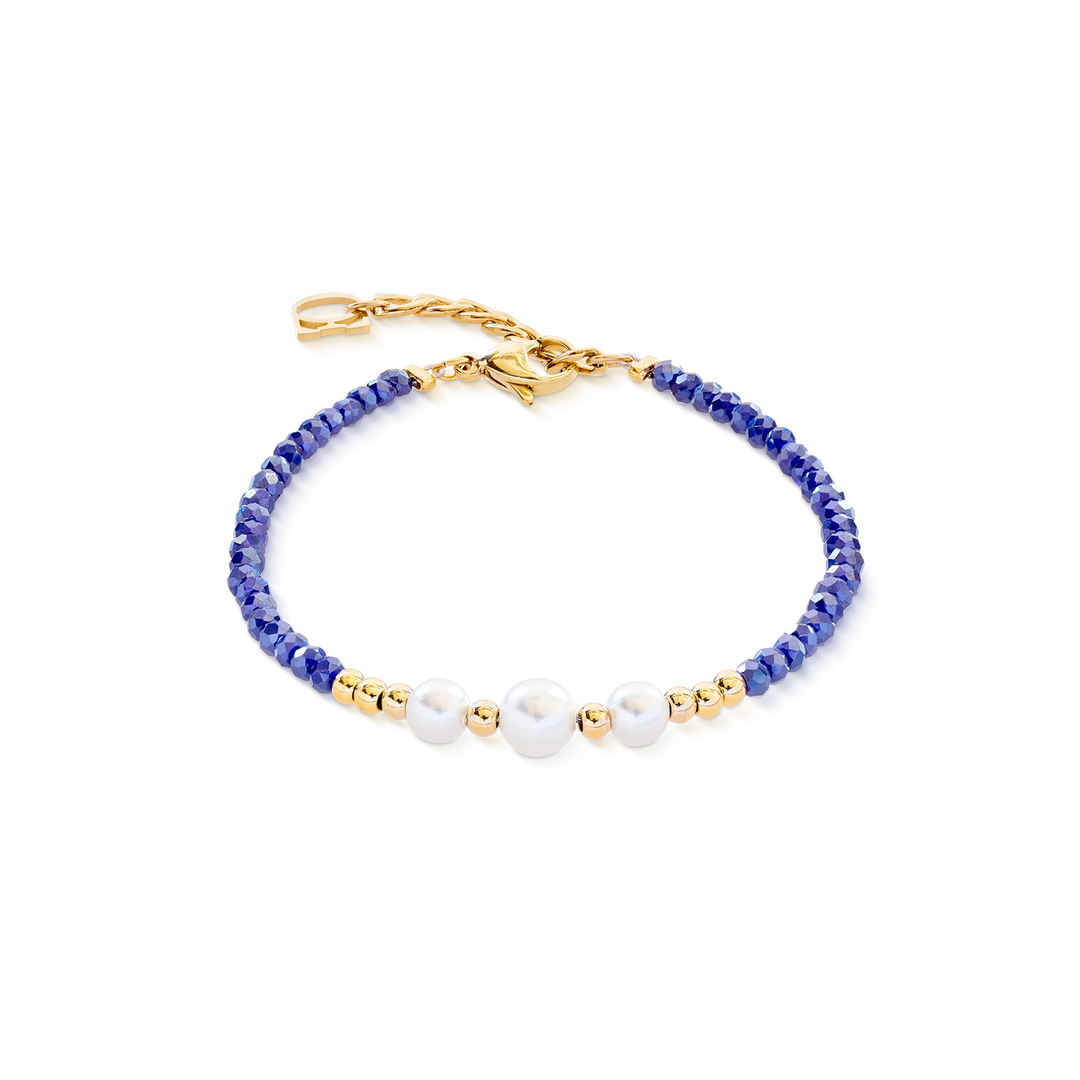 Coeur De Lion Bracelet Pearl Line gold-blue