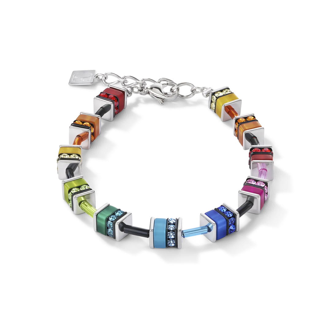 Coeur De Lion GeoCUBE® Bracelet classic polaris & rhinestone multicolour