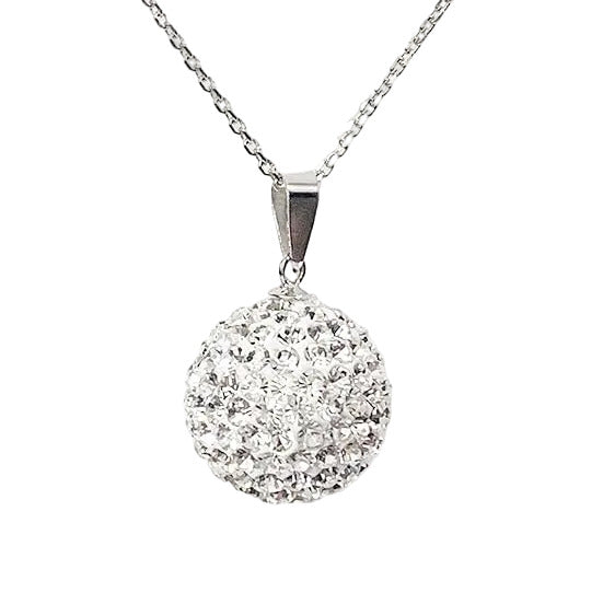 Real Effect Round CZ Cluster Pendant