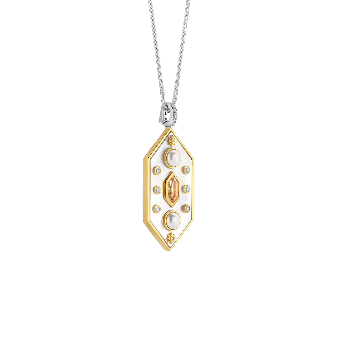 Ti Sento Geometric Pendant & Chain