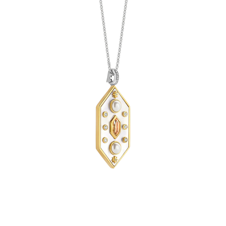 Ti Sento Geometric Pendant & Chain