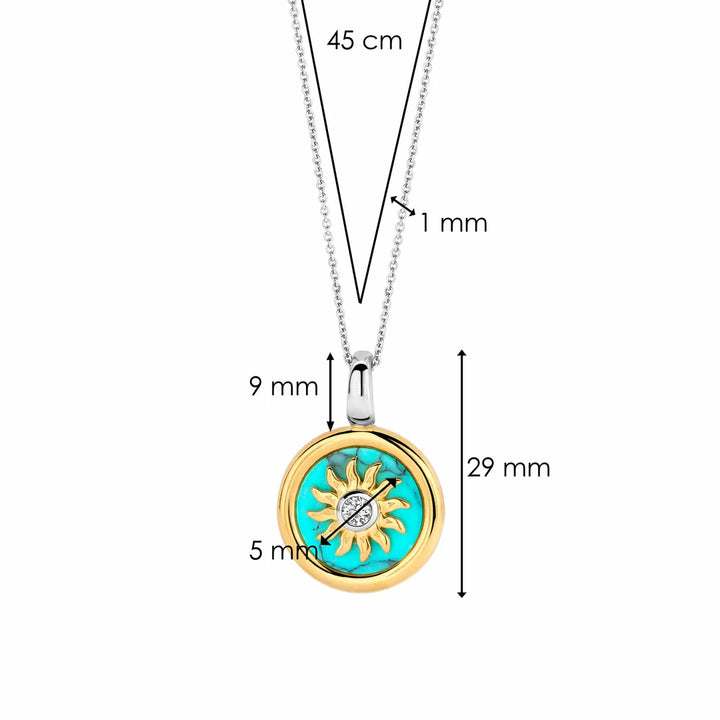 Ti Sento Sun Pendant & Chain