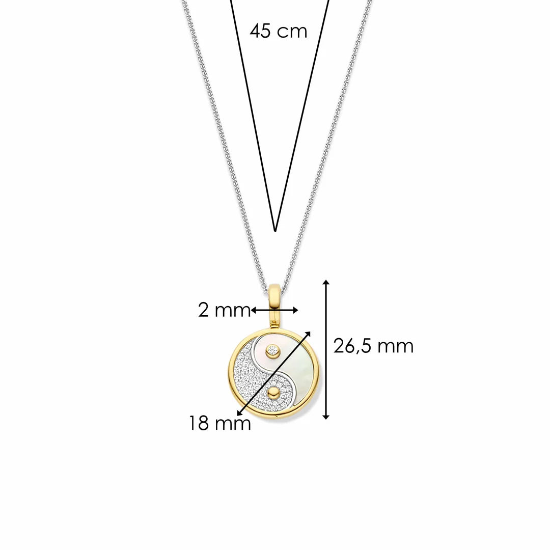 Ti Sento Yin-Yang Pendant & Chain