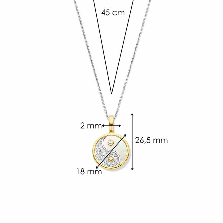 Ti Sento Yin-Yang Pendant & Chain