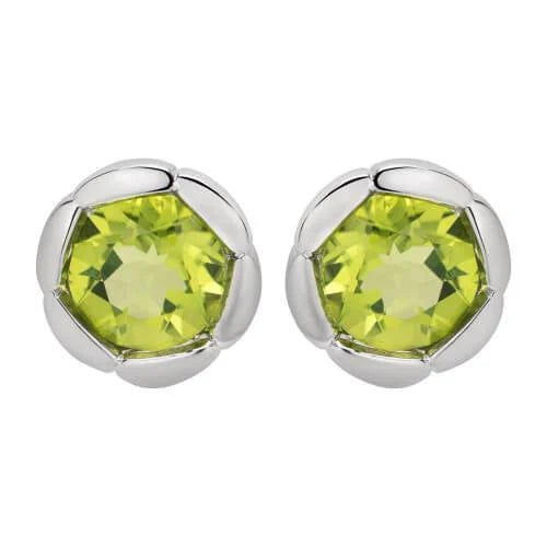 Unique & Co Silver Peridot Stud earrings