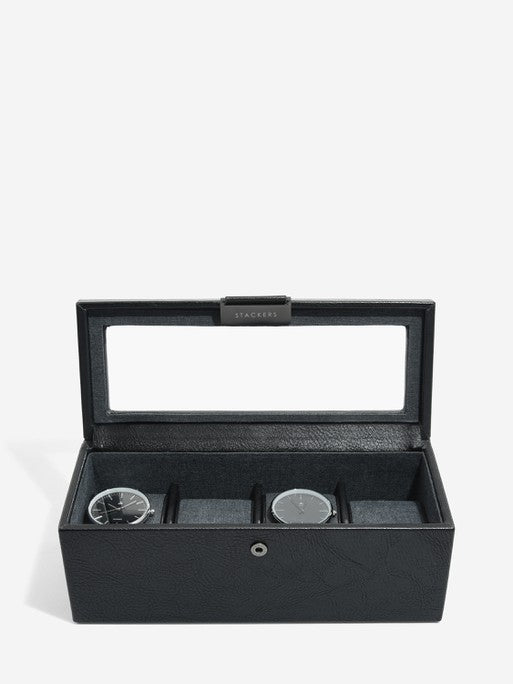 Stackers Black Four Watch Box