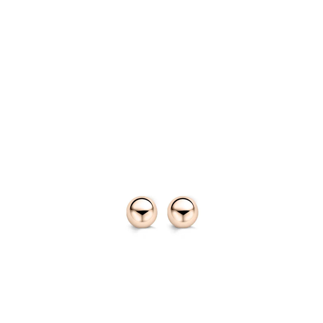 Ti Sento Sterling Silver rose gold plated  Ball stud earrings
