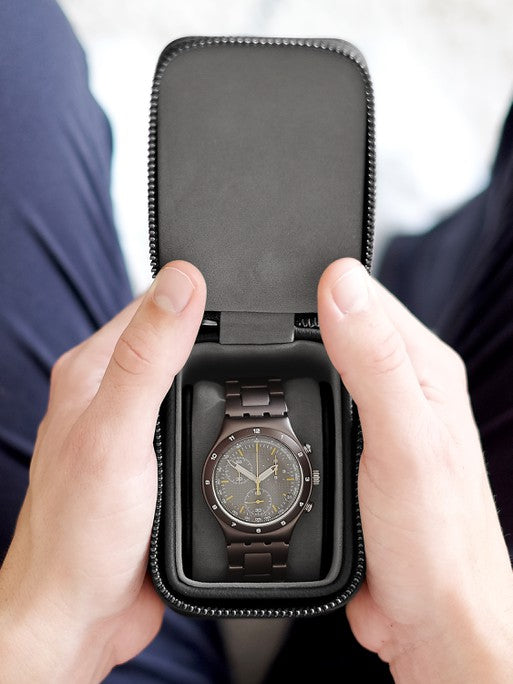 Stackers Black Single Watch Travel Box