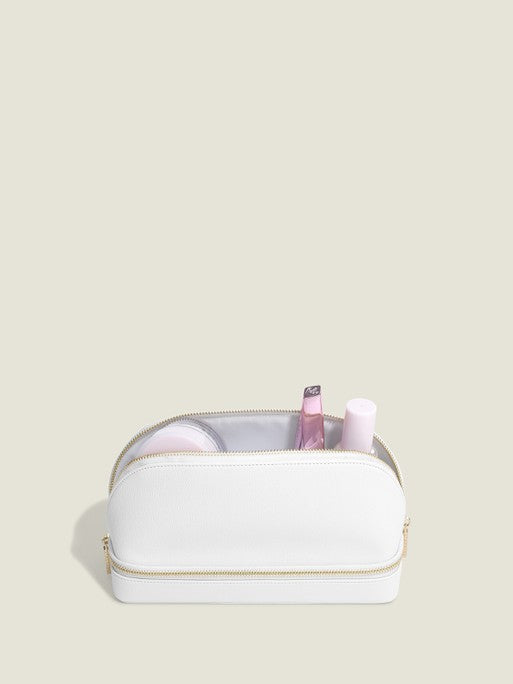 Stackers Pebble White Make up and Jewellery Bag