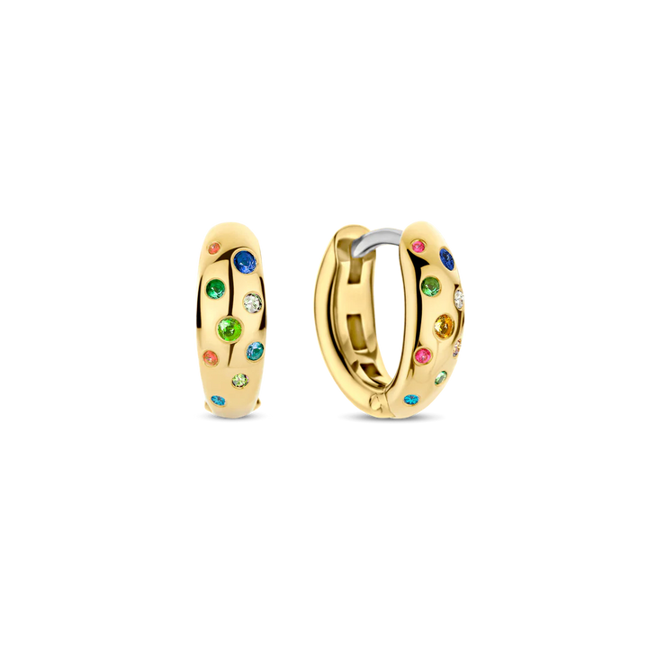 Ti Sento Multistone Hoop Earrings