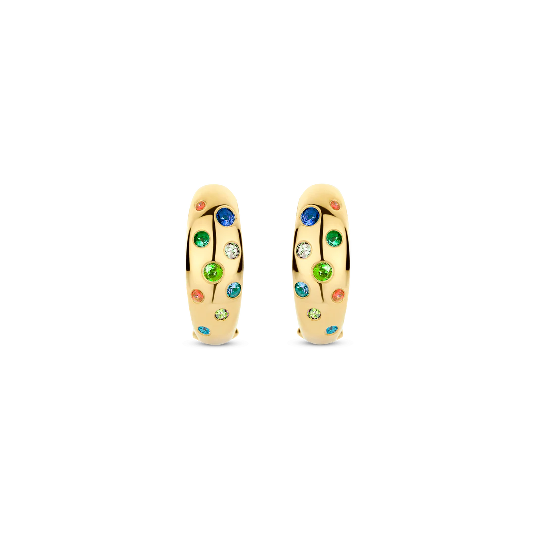 Ti Sento Multistone Hoop Earrings