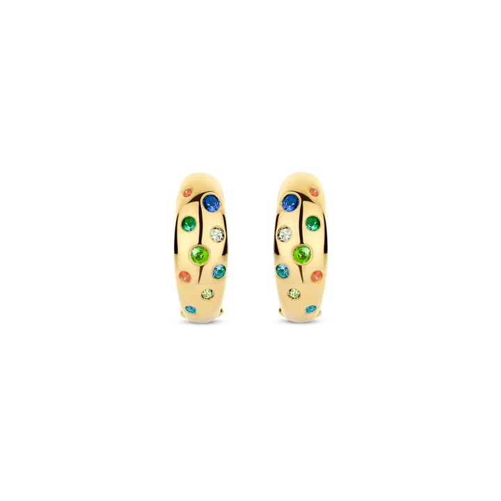 Ti Sento Multistone Hoop Earrings