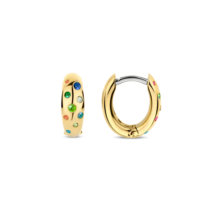 Ti Sento Multistone Hoop Earrings