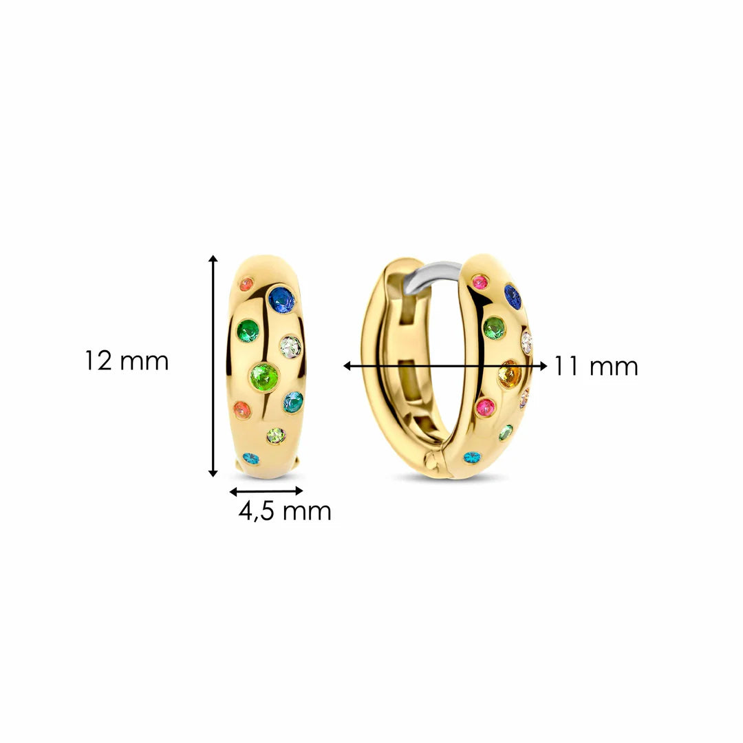 Ti Sento Multistone Hoop Earrings