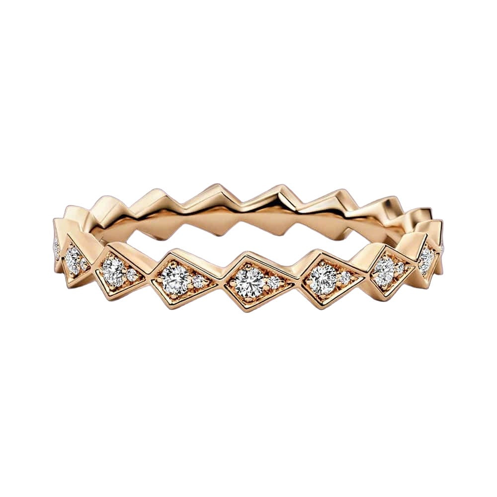 18ct Rose Gold Half Eternity Ring