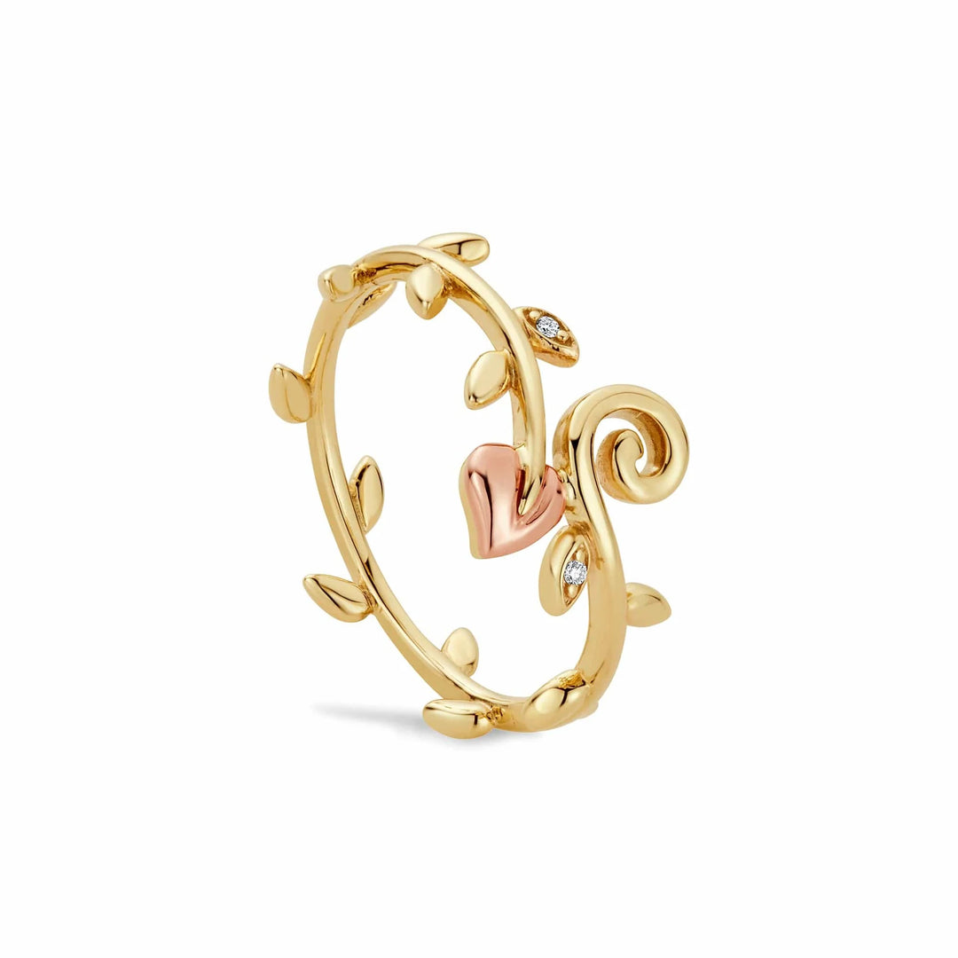 Clogau Tree of Life® 9ct Solid Gold Vine Ring with Diamonds