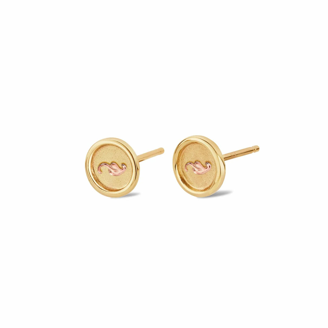 Clogau Insignia 9ct Solid Gold Stud Earrings