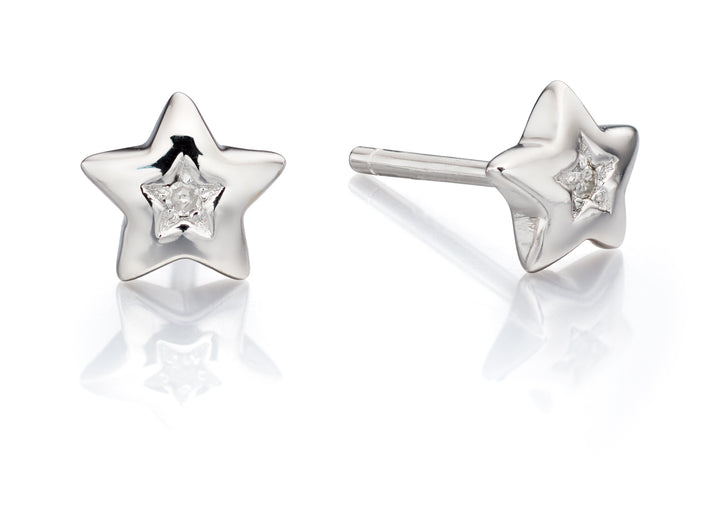 Little Sat Diamond Star Earrings