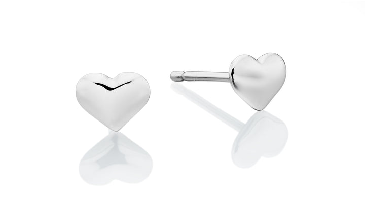 Little Star Plain Small Heart Earrings