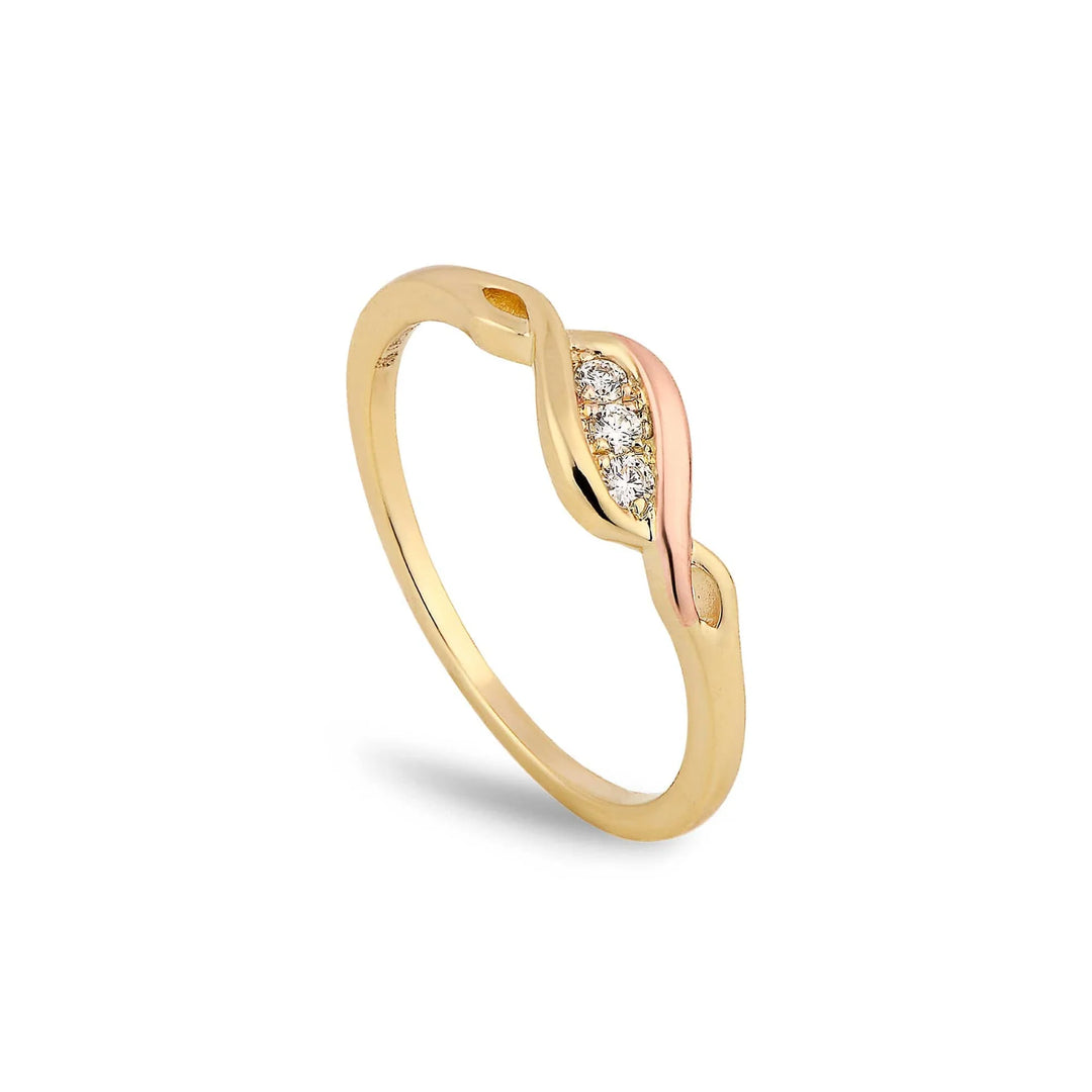 Clogau Past Present Future® 9ct Solid Gold Ring with Diamonds