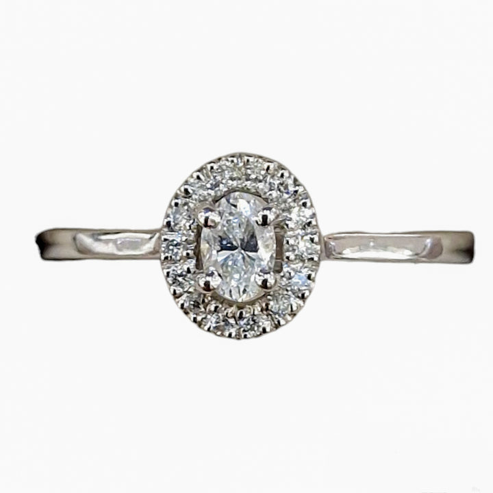 Platinum Halo Diamond Ring