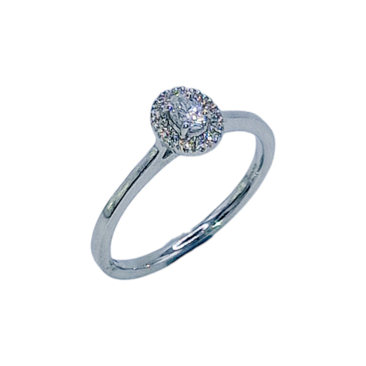 Platinum Halo Diamond Ring