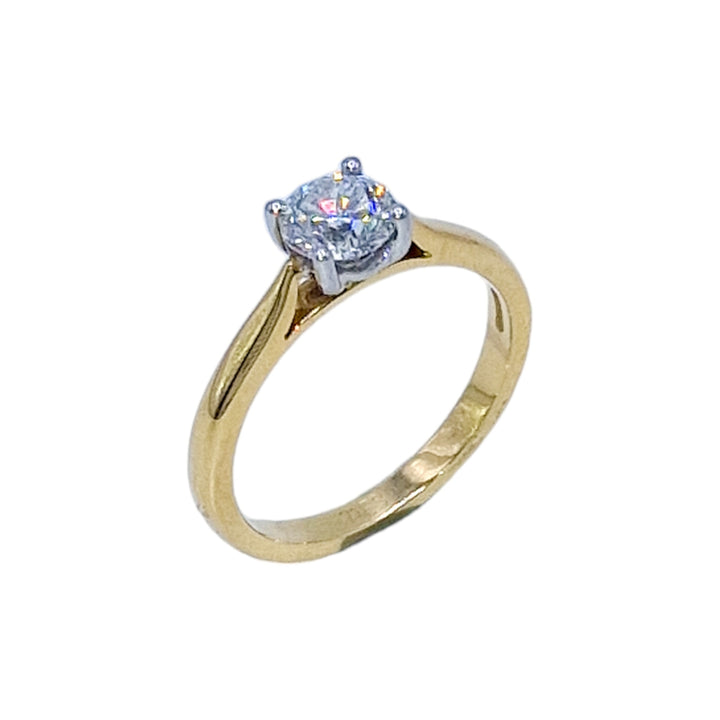 18ct Yellow Gold Solitaire Diamond Ring
