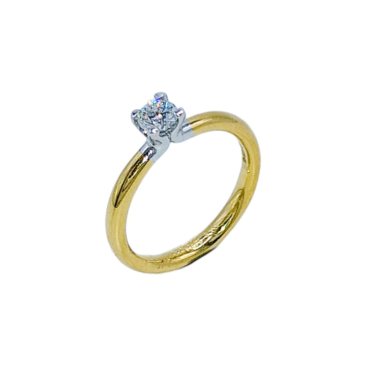 18ct Yellow Gold Diamond Solitaire Ring