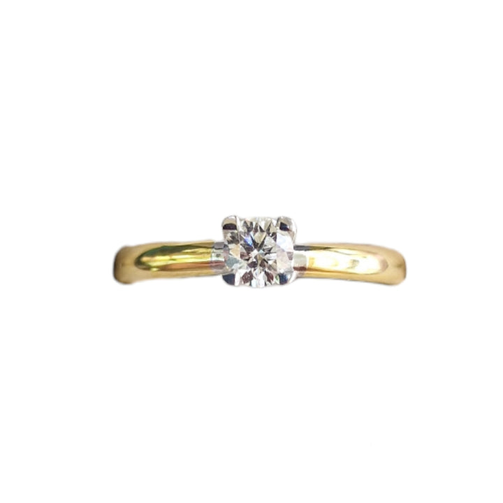 18ct Yellow Gold Diamond Solitaire Ring