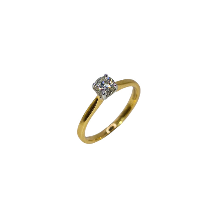 18ct Yellow Gold Solitaire Diamond Ring