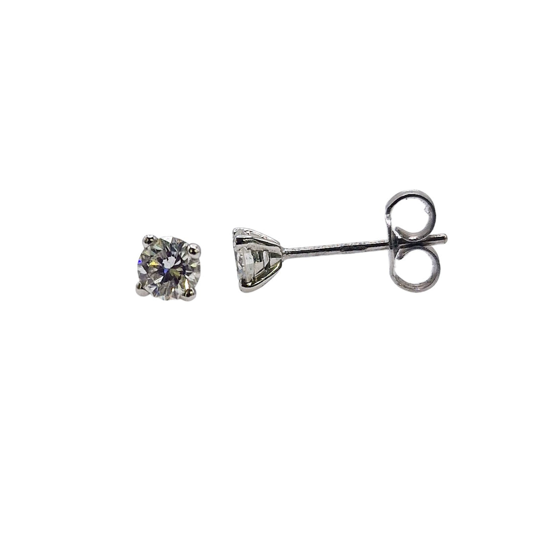 18ct White Gold Diamond Earrings