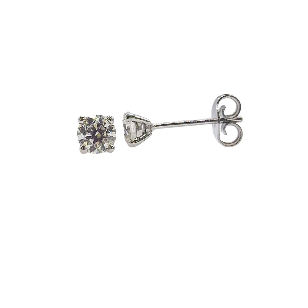 18ct White Gold Diamond Earrings