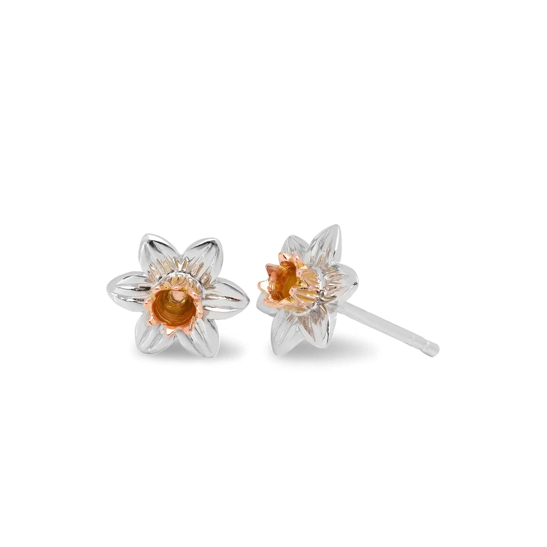 Clogau Nature's Wonder Sterling Silver Daffodil Stud Earrings