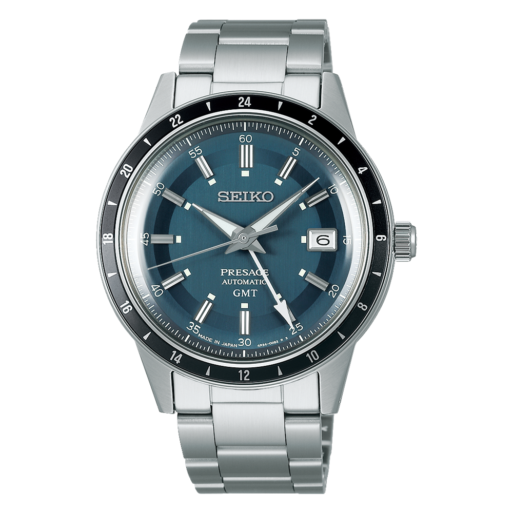 Gents Seiko Presage Automatic Road Trip GMT Stainless steel watch