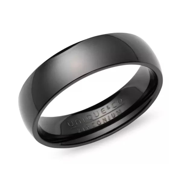 Unique & Co Black Zirconium 7mm Ring