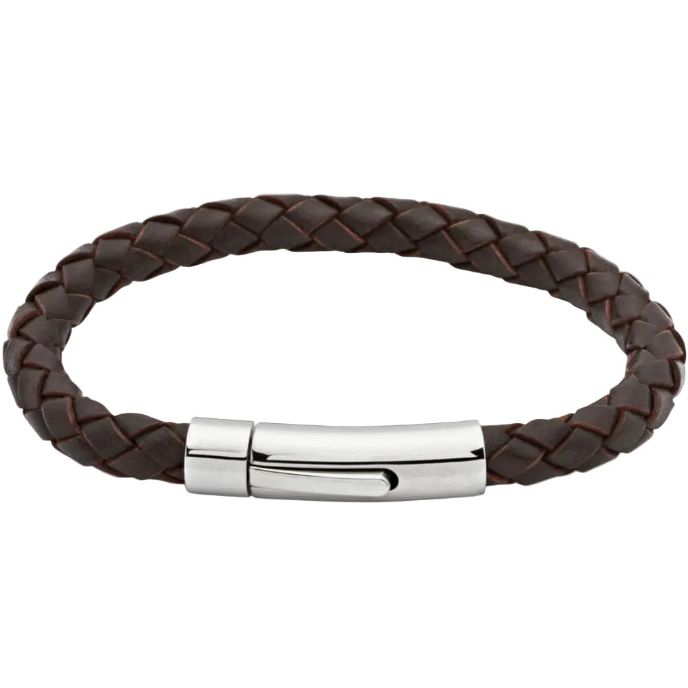 Unique & Co Antique Dark Brown Leather Bracelet  19cm