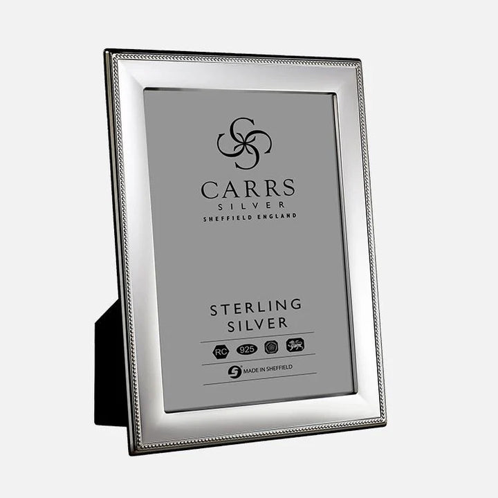 Carrs Bead Sterling Silver Photo Frame With Black Wood Back 18 x 13cm