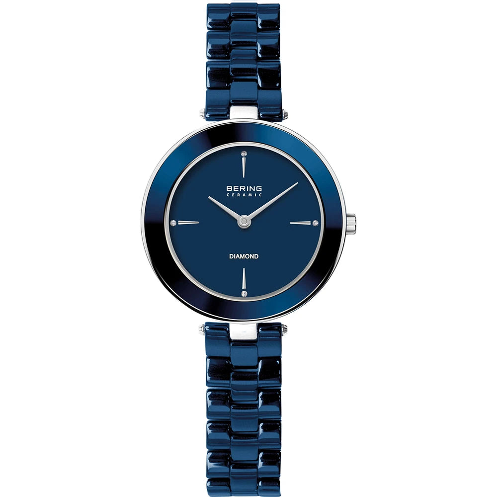 Bering Ladies Blue Ceramic Watch