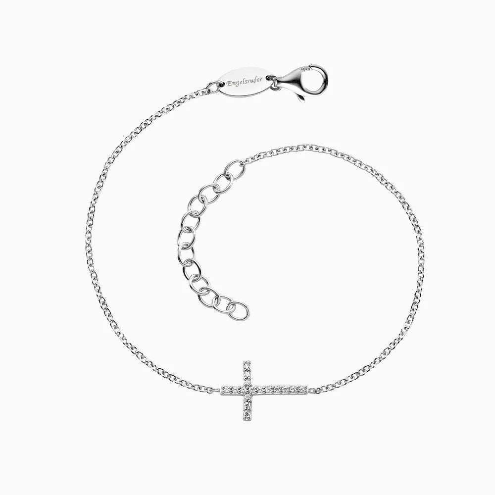 Angel Whisperer from Engelsrufer Silver Cross with Zirconia Bracelet 