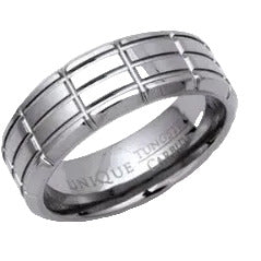 Unique & C0 Tungsten Carbide 8mm ring