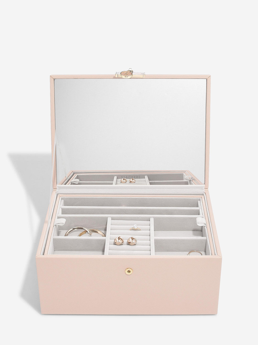 Stackers Luxury Classic Jewellery Box Blush Pink