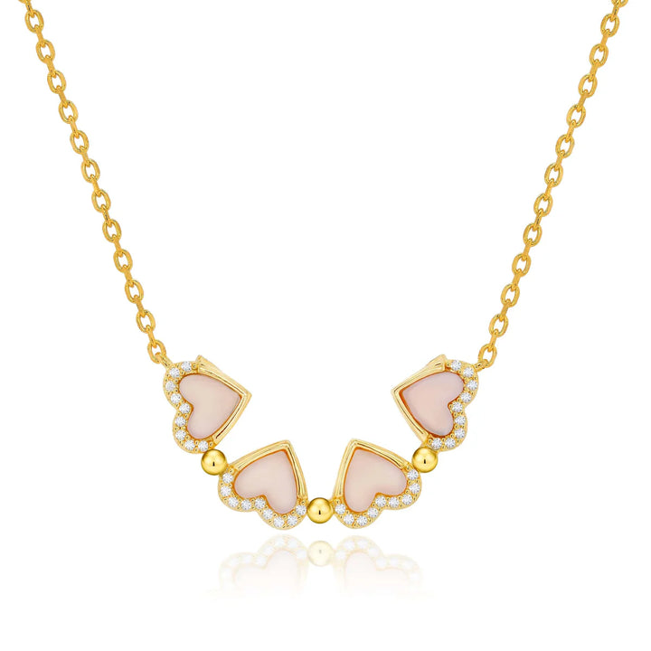 Real Effect Four-Heart Clover Pendant