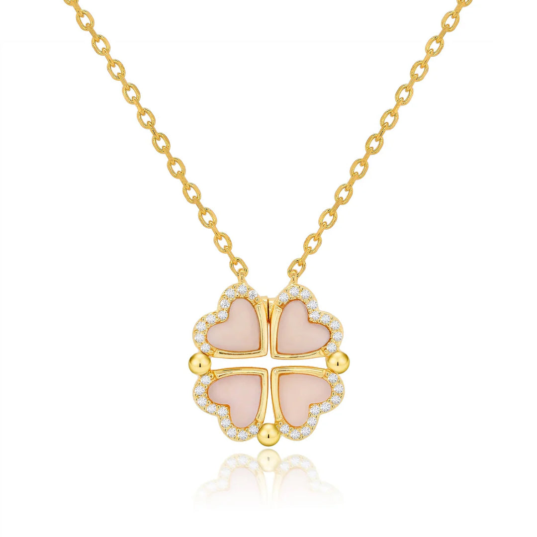 Real Effect Four-Heart Clover Pendant