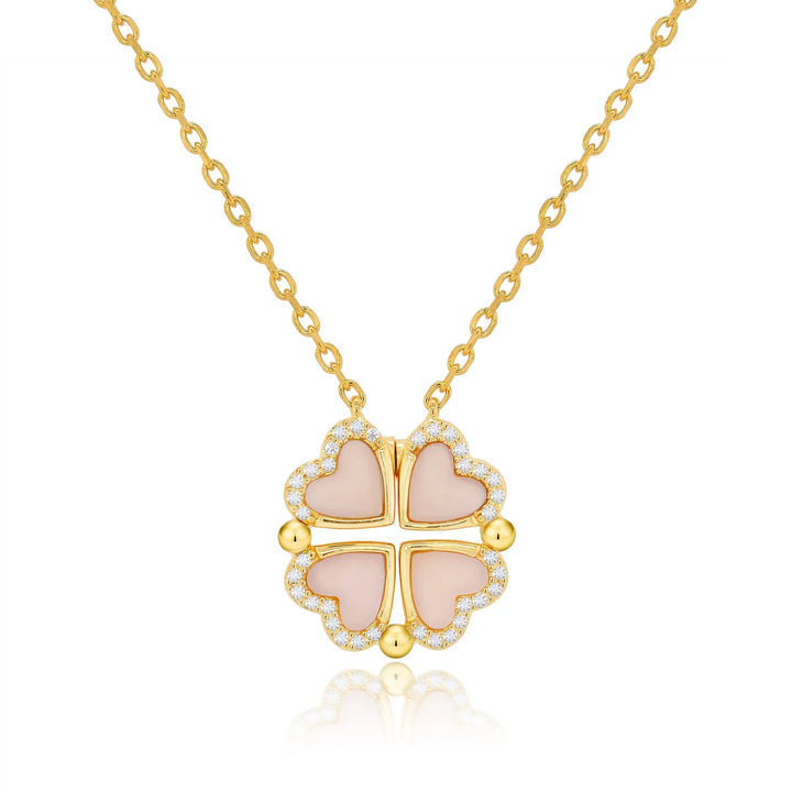 Real Effect Four-Heart Clover Pendant