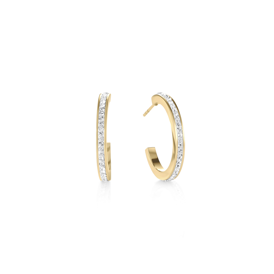 Coeur De Lion Pave Hoop Earrings