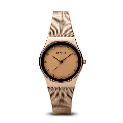 Bering Quartz Rose Gold Plated and Stainless Steel Bracelet Watch