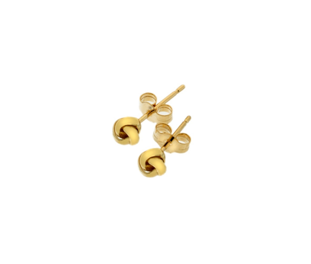 9ct Gold Knot Stud Earrings