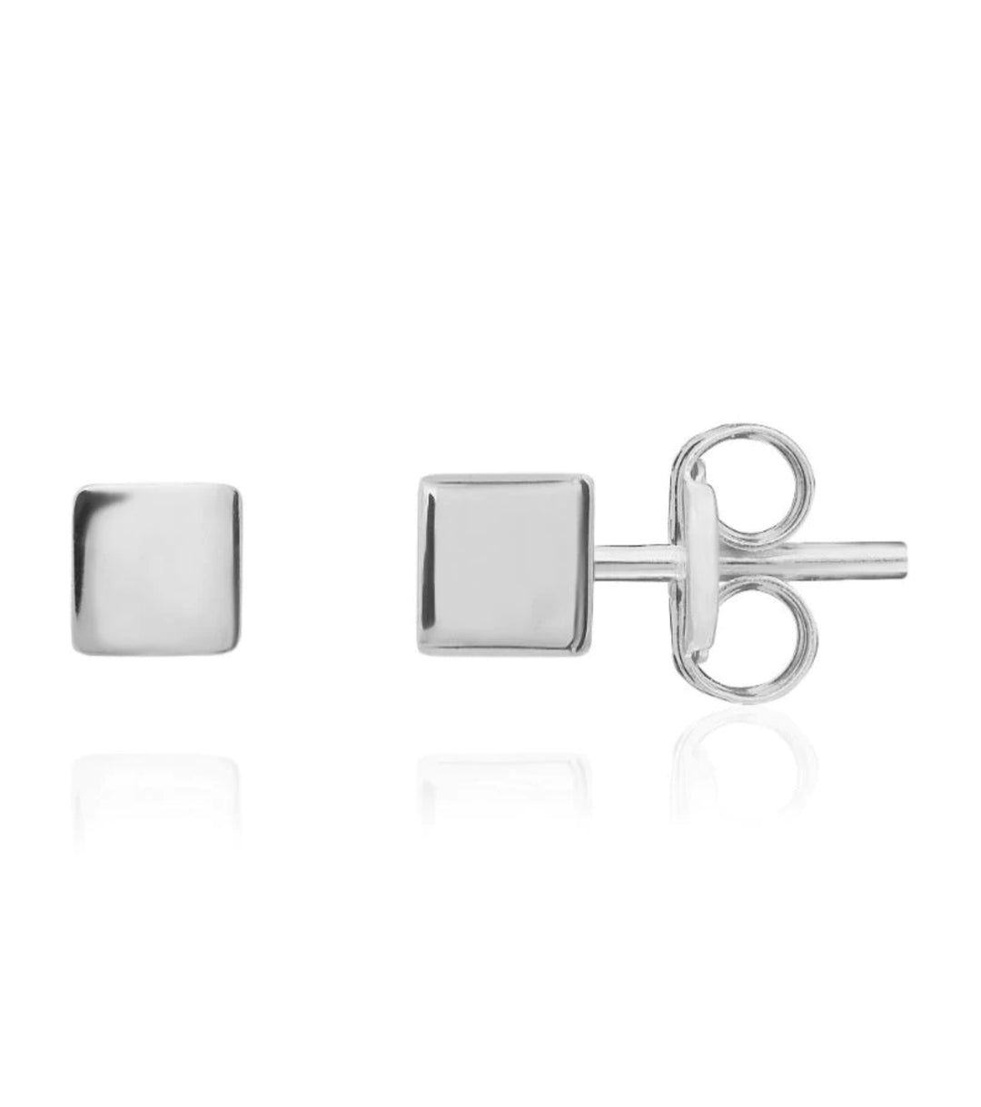 9ct Gold Square Stud Earrings