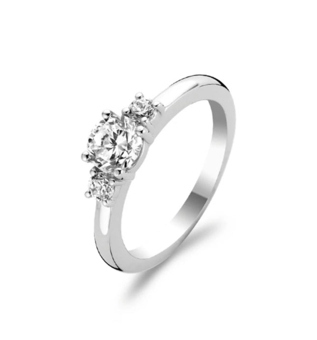 Ti Sento Three Stone Trilogy CZ Ring