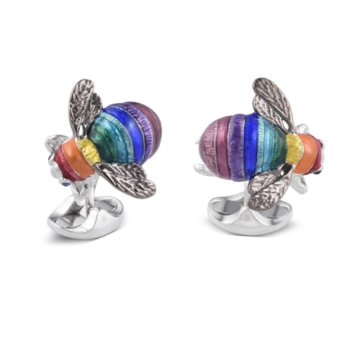 Deakin and Francis Rainbow Bumble Bee Cufflinks